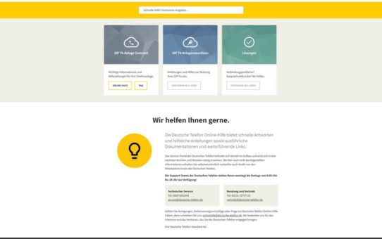 Deutsche Telefon startet "Online-Hilfe"