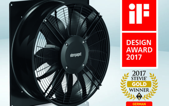 ebm-papst erhält Design Award und Marketingpreis für Ventilator AxiBlade