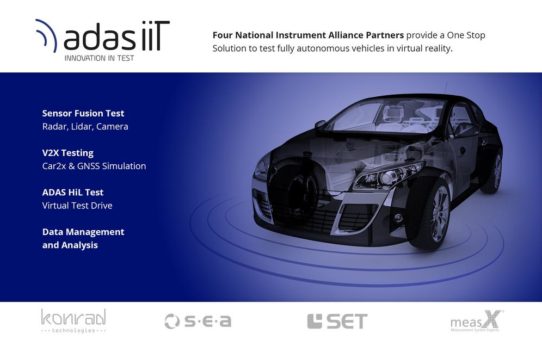 Vier National Instruments Alliance Partner verfolgen eine gemeinschaftliche Strategie zur Entwicklung von Testlösungen im Bereich Advanced Driver Assistance Systems (ADAS) - eine Beschleunigung für Entwicklungsprogramme vollkommen autonomer Fahrzeuge