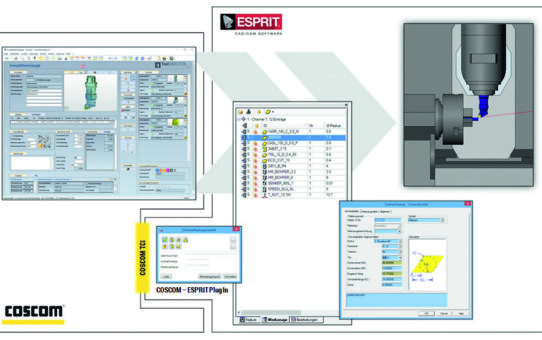 „COSCOM connected“ wurde um ESPRIT CAD/CAM Software erweitert