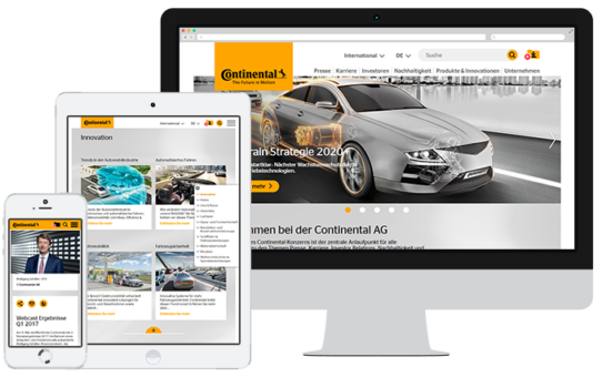 ]init[ launcht neue Corporate Website für Continental