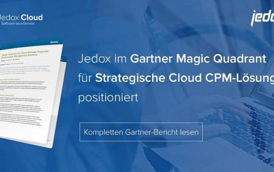 Jedox im Gartner Magic Quadrant für Strategische Cloud CPM-Lösungen 2017 positioniert