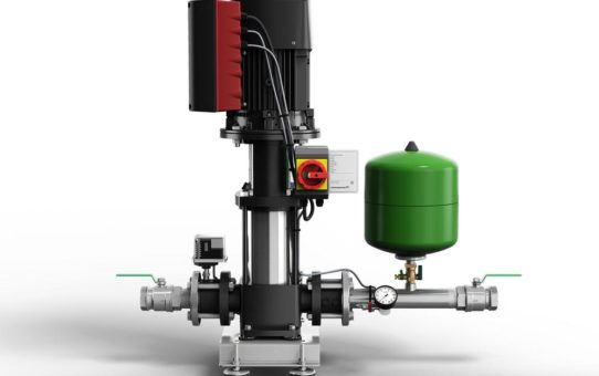 Smarter Konstant-Wasserdruck mit nur einer Pumpe - die kompakte Einzelpumpenanlage Grundfos Hydro Solo-E
