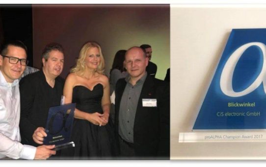 Kabelkonfektionär CiS electronic GmbH erhält den proALPHA-Champion-Award 2017