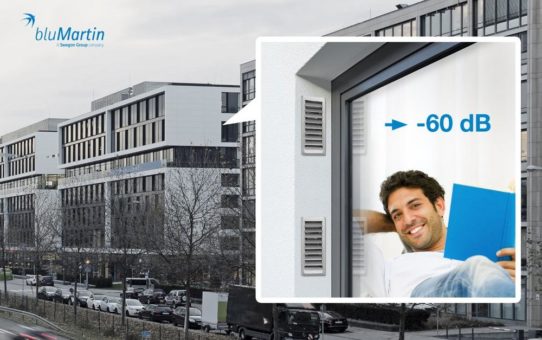 Schöner wohnen in der Stadt: freeAir Schalldämmlüfter mit Feinstaubfilter und Laibungslösung