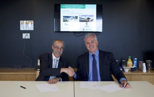 Die Universität New South Wales in Sydney (UNSW) und die Fraunhofer Gesellschaft unterzeichnen Absichtserklärung zur Zusammenarbeit bei Speichern erneuerbarer Energien