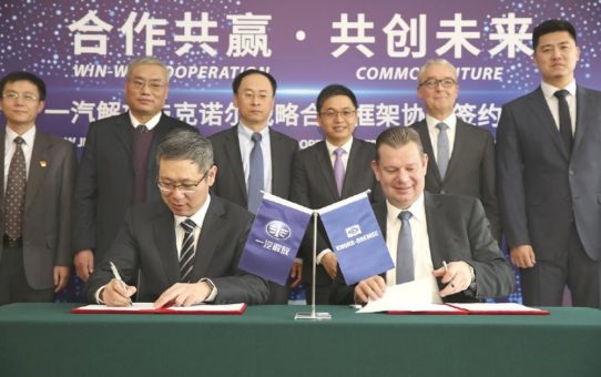 Knorr-Bremse unterzeichnet Rahmenabkommen zur strategischen Zusammenarbeit mit FAW Jiefang Automotive Company