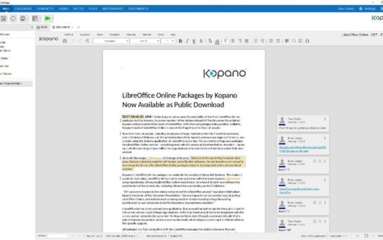 Pakete für LibreOffice Online von Kopano sind jetzt zum Download verfügbar