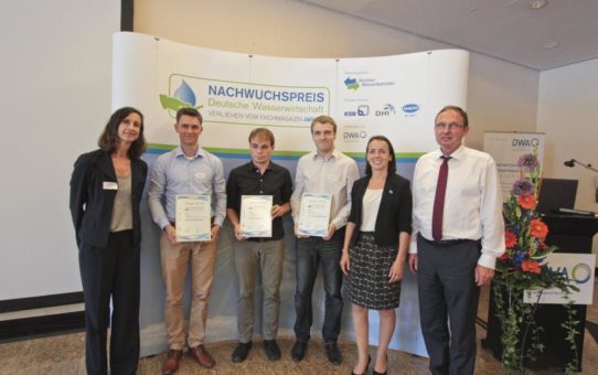 Nachwuchspreis Deutsche Wasserwirtschaft vergeben - junge Wissenschaftler und Studierende zeigen eindrucksvolle Lösungen