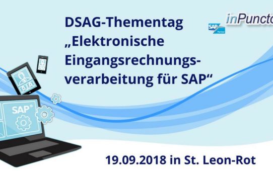 DSAG-Thementag „Elektronische Eingangsrechnungsverarbeitung für SAP“: Die inPuncto GmbH ist als Aussteller dabei