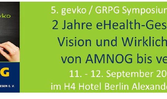 5. gevko/GRPG Symposium am 11. und 12. September 2018 in Berlin