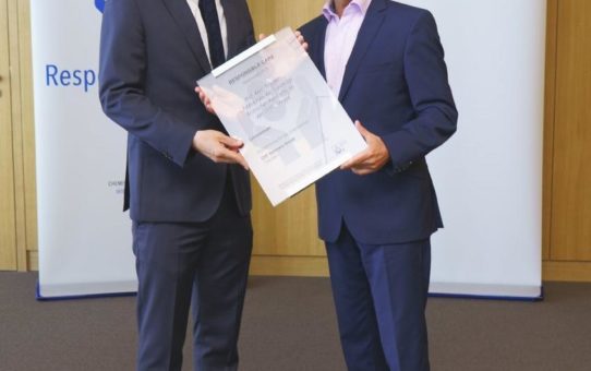 CHT Nachhaltigkeitsprojekt sorgt für den Sieg im Landeswettbewerb Responsible Care