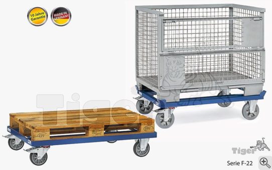 Traversen und Palettenfahrgestelle für den Transport von Gitterboxen