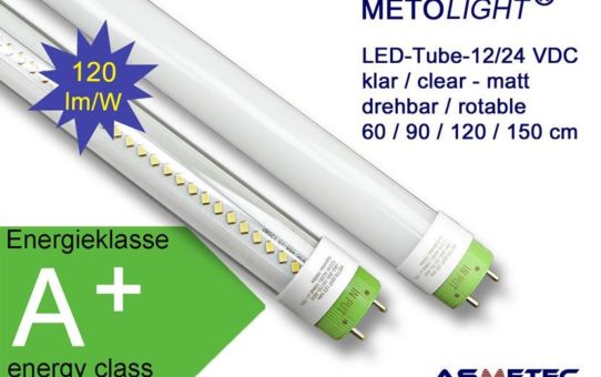 LED-Röhren für Niederspannungsbereich 12 VDC oder 24 VDC