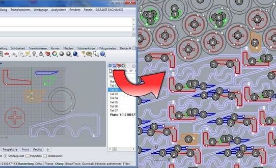 Moderne Schachtelsoftware gut und günstig: VisualNEST/RhinoCAM-NEST 2017