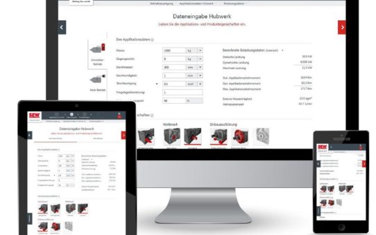 Antriebsauslegung – einfach, direkt und online