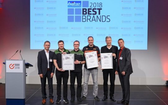 Lieferanten der Zweiradindustrie: "Best Brands" 2018 ausgezeichnet