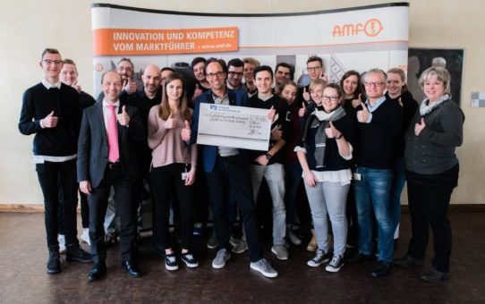 Stiphtung Christoph Sonntag freut sich über 15.500 Euro Spende der AMF-Auszubildenden