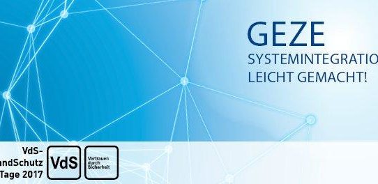 GEZE bei den BrandSchutzTagen 2017 in Köln | 06. - 07. Dezember 2017, Koelnmesse Congress Centrum Ost, Halle 11.3, Stand D-14