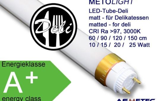 LED Röhre - CRI Ra>97 - 3000K speziell entwickelt für Feinkost