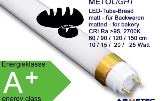 LED Röhre - CRI Ra>95 - 2700K speziell entwickelt für Backwaren