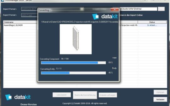 Datakit CAD-Konvertierungstools - Neue CAD-Formate in Version 2019.1