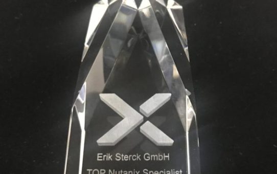 Nutanix zeichnet die Erik Sterck GmbH als „TOP Specialist“ aus