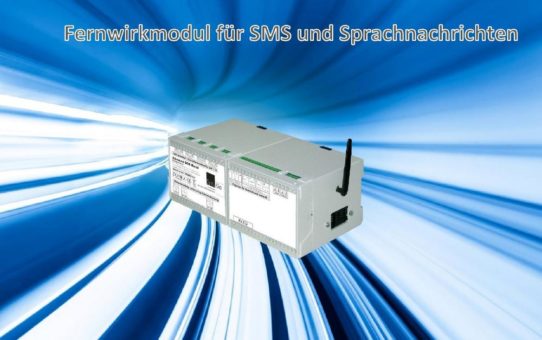 SMS- Fernwirkgerät auf Hutschiene mit Sprachmeldungsfunktion