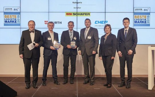 SSI Schäfer als "Beste Logistik Marke 2019" in der Kategorie Behälter ausgezeichnet