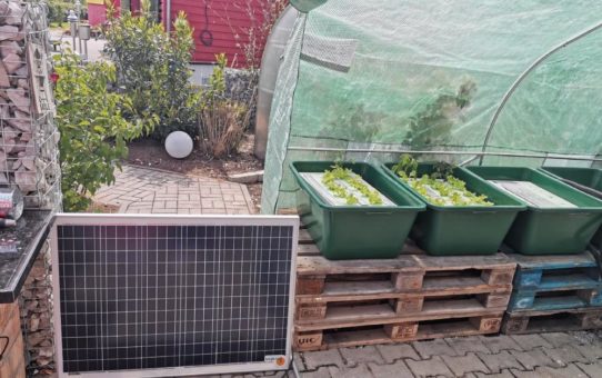 Aquaponic - autarkes Solar-System der iKratos Solartechnik im erweiterten Versuchsaufbau