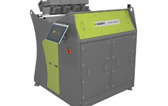 PET-Flake-Sortieranlage komplett aus Sesotec Hand