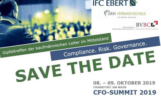 Themenschwerpunkt “Governance-Risk-Compliance für den Mittelstand” auf dem CFO-Summit 2019