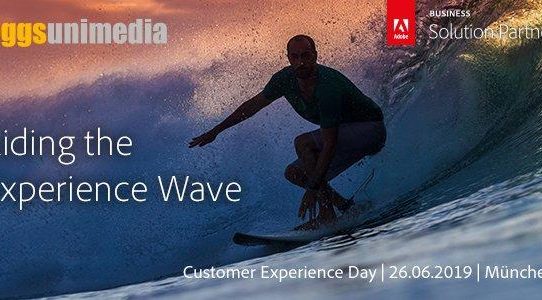 Unter dem Motto "Riding the Experience Wave" richtet eggs unimedia am 26. Juli 2019 den diesjährigen Adobe Customer Experience Day aus