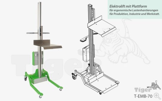 Tiger® erweitert Elektro-Lastenlift-Sortiment