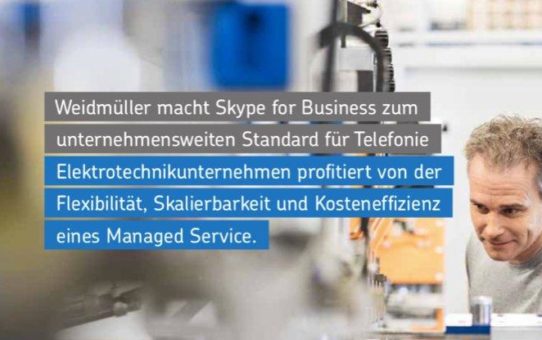 Net at Work nutzt bewährtes Change Management für Einführung von Skype for Business bei Weidmüller