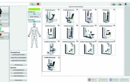 Neue Software aus der ATAMA Serie für moderne Trainingstherapie