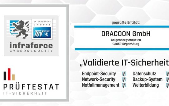 DRACOON erhält Siegel "Validierte IT-Sicherheit" vom TÜV Hessen