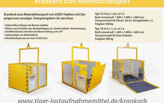 Tiger® Lastaufnahmemittel und Hebezeuge für den Baubereich