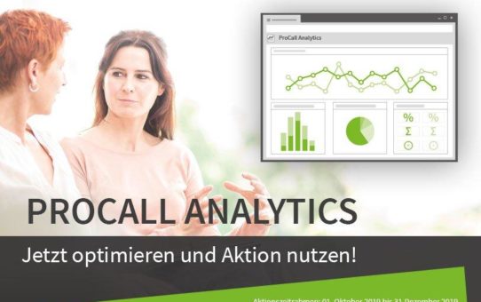 Sonderaktion: ProCall Analytics zu attraktiven Konditionen