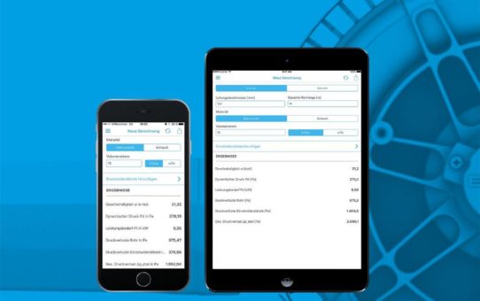 App für lufttechnische Kennzahlen