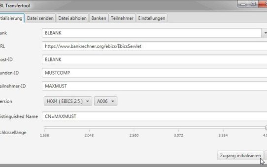 EBICS-Software für den automatisierten Zahlungsverkehr mit erweiterter Oberfläche