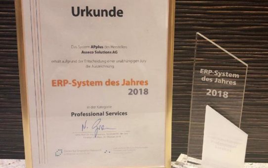 APplus ist ERP-System des Jahres für Professional Services