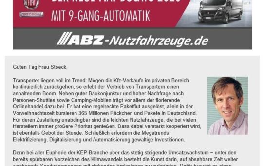 TransporterTrends: Neuer Newsletter schafft Überblick