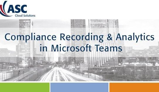 ASC Recording Insights verfügbar für Microsoft Teams