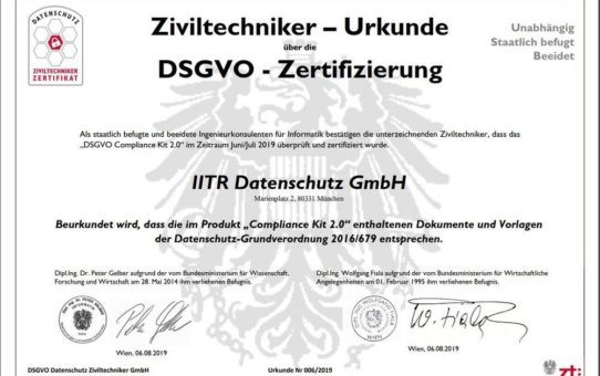 Datenschutz-Management-System: Zertifizierung Compliance-Kit 2.0