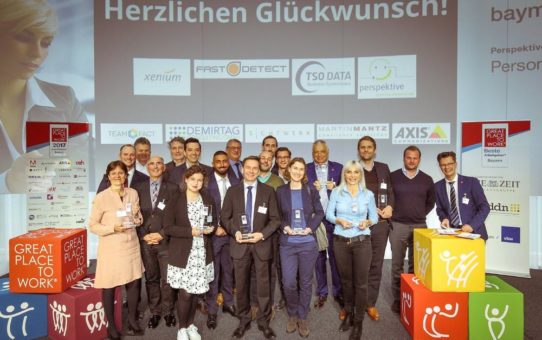 Auszeichnung für TSO-DATA Nürnberg GmbH: „Bayerns Beste Arbeitgeber 2017“