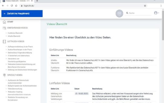 Datenschutz-Kit: Erweiterte Video-Funktionen