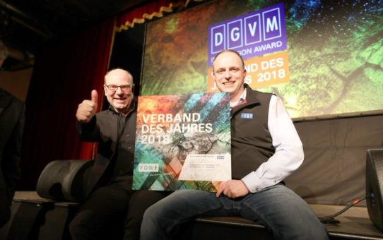 VDWF beim Wettbewerb „Verband des Jahres 2018“ ausgezeichnet