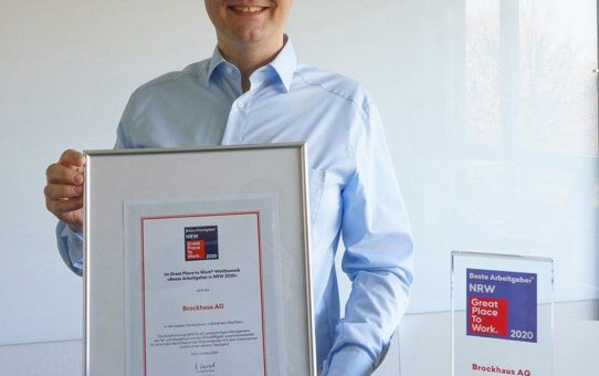 Brockhaus AG erhält Auszeichnung „Beste Arbeitgeber in NRW 2020“