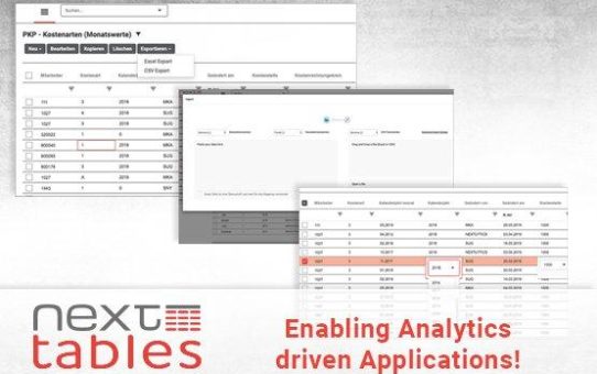 Tabellen out of the Box editieren - NextTables jetzt auch für SAP BW 4/HANA und S/4HANA optimiert